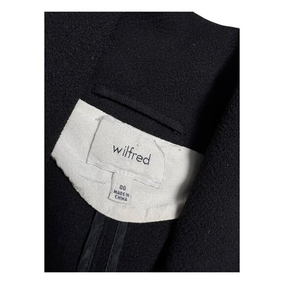 WILFRED ARITZIA Black Lightweight Business Casual Blouse Jacket Womens 00 - Picture 7 of 8